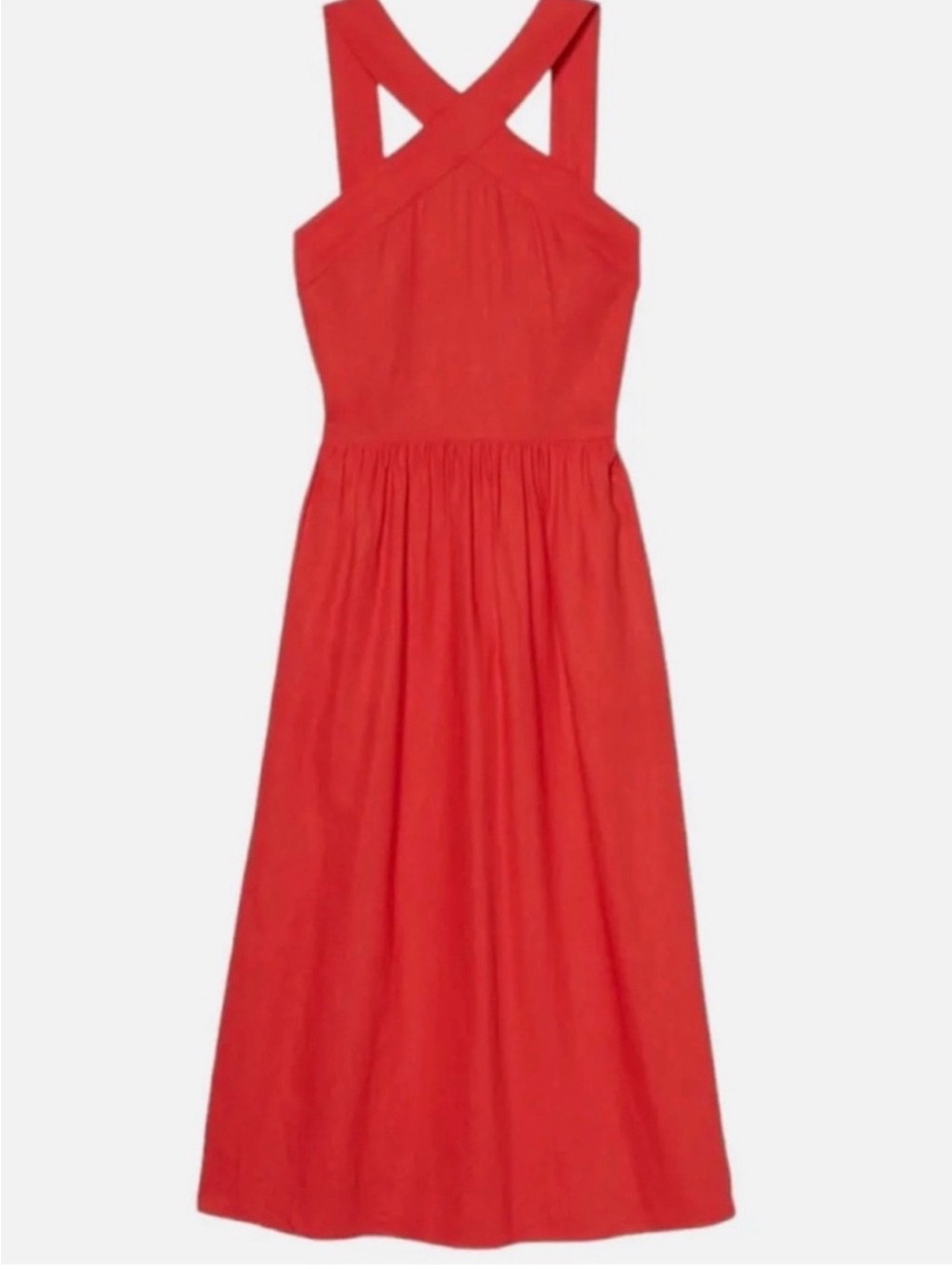 a new day Red Cross-Back Maxi Dress